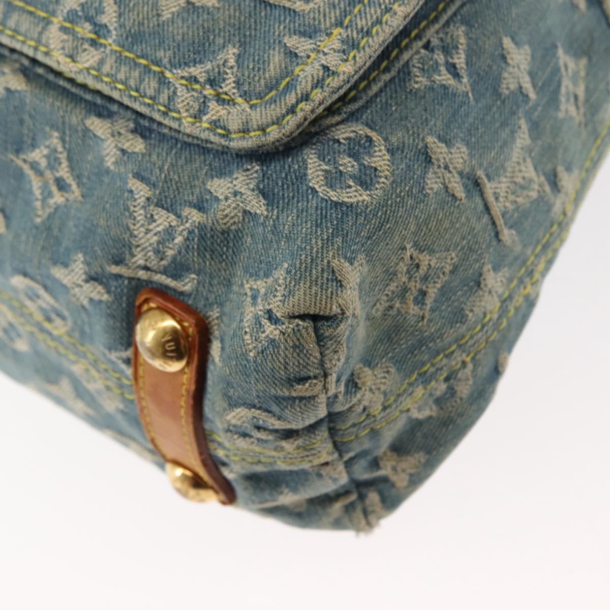 LOUIS VUITTON Monogram Denim Buggy GM Shoulder Bag Blue M95048 LV Auth am9268