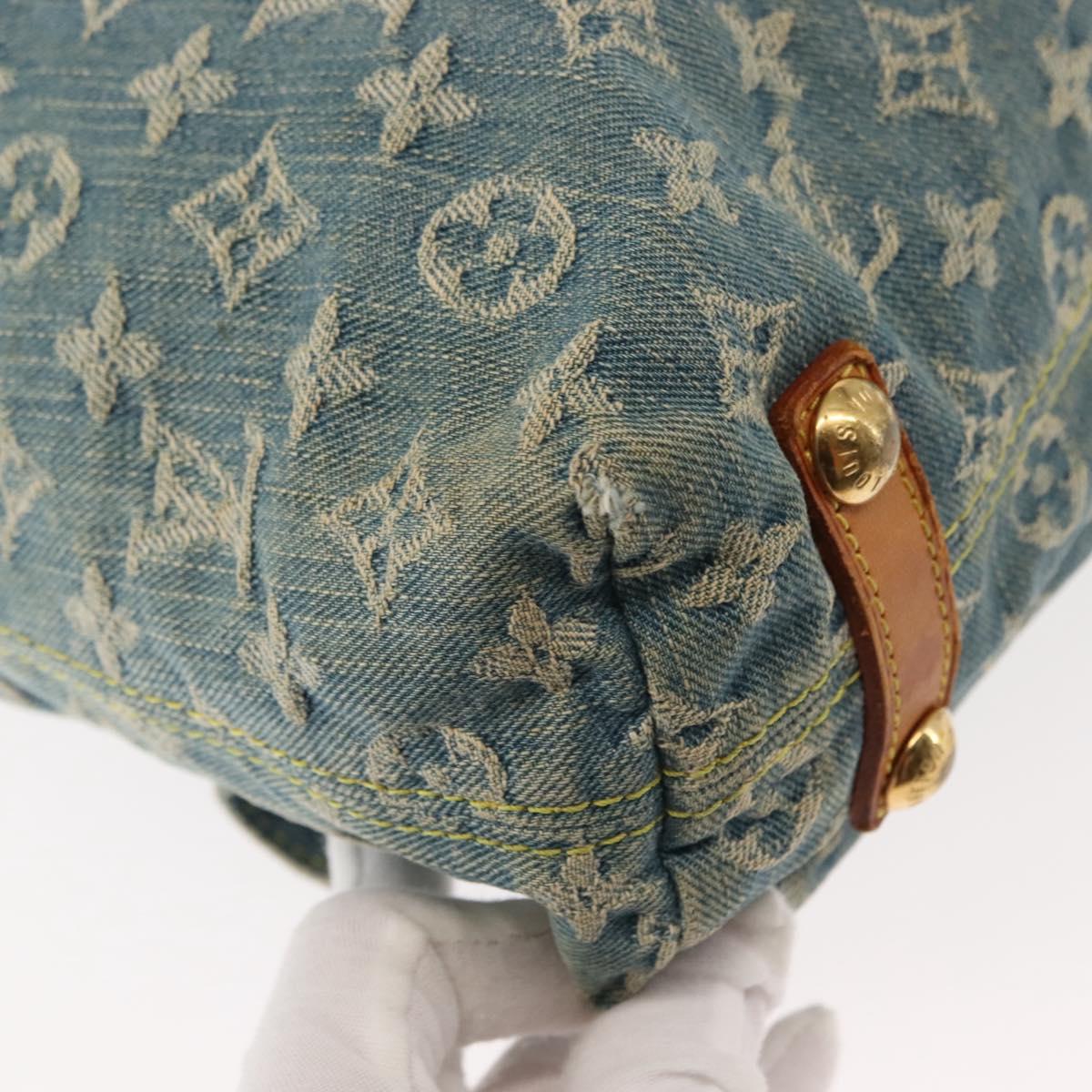 LOUIS VUITTON Monogram Denim Buggy GM Shoulder Bag Blue M95048 LV Auth am9268