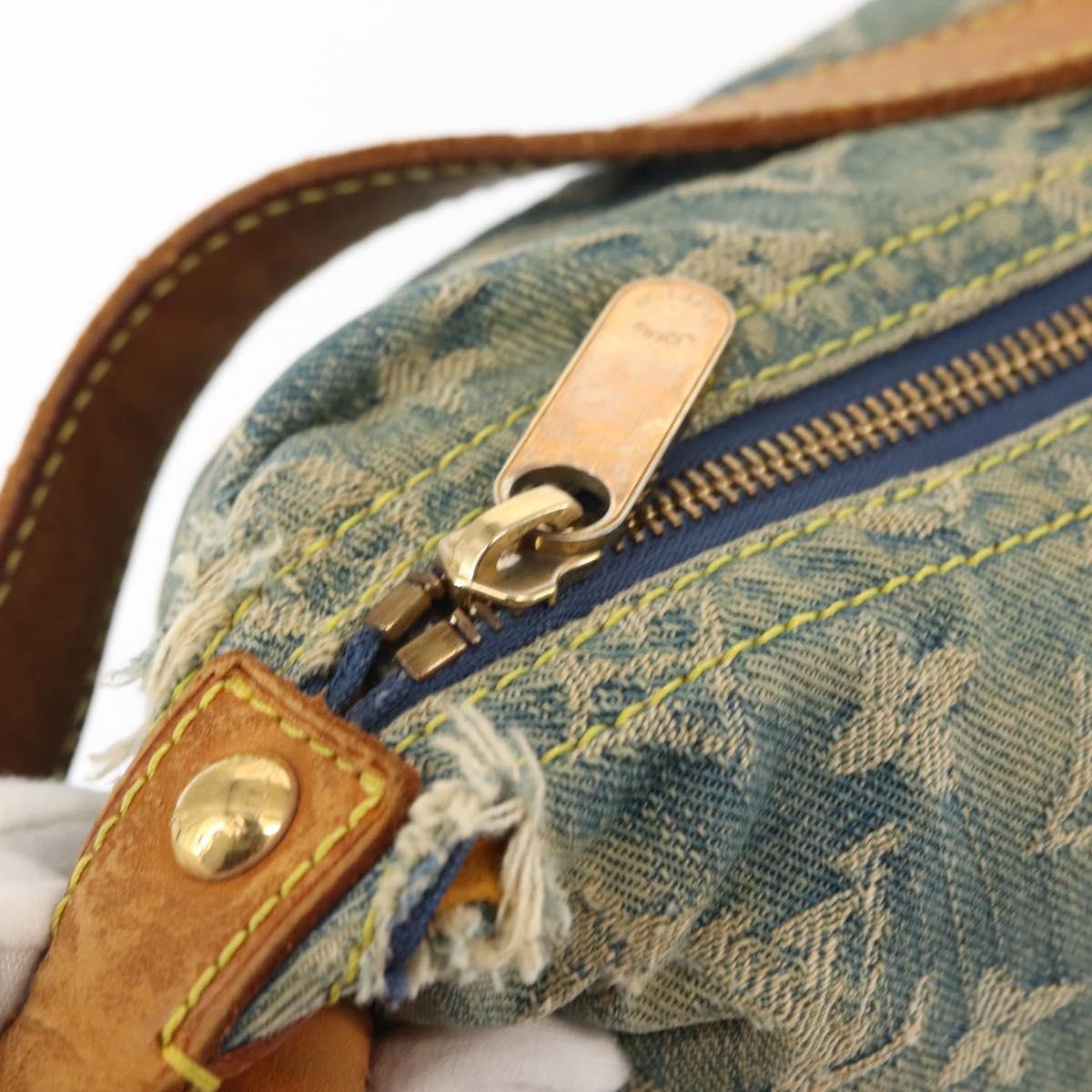 LOUIS VUITTON Monogram Denim Buggy GM Shoulder Bag Blue M95048 LV Auth am9268