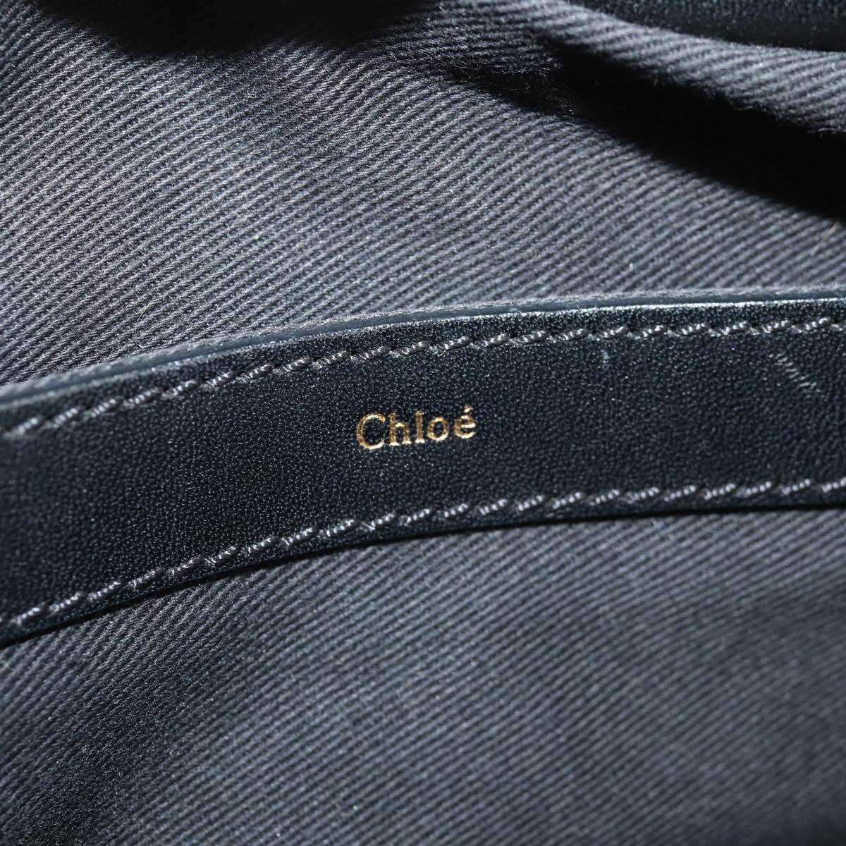 Chloe Little Alice Hand Bag Leather 2way Beige Gold Auth am9275