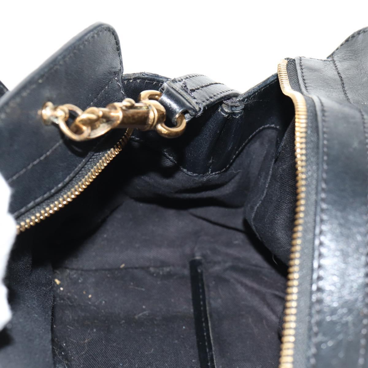 Chloe Little Alice Hand Bag Leather 2way Beige Gold Auth am9275