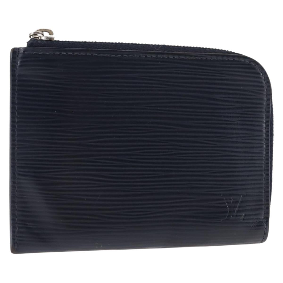 LOUIS VUITTON Epi Porte Monnaie NM Coin Purse Andigo blue LV Auth am9281