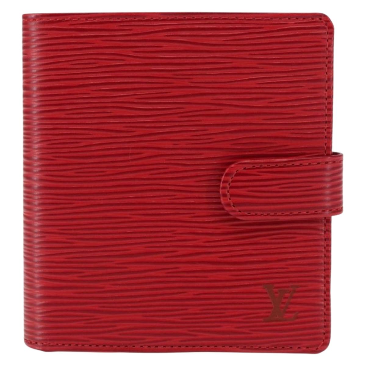 LOUIS VUITTON Epi Porte Billets Compact Wallet Red M63557 LV Auth am9282