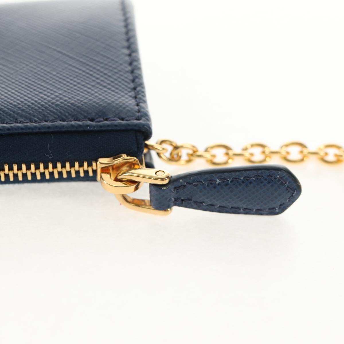 PRADA Key Case Safiano leather Navy Auth am9283V