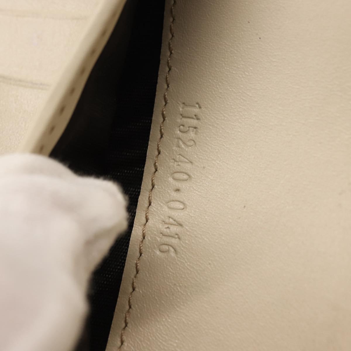 GUCCI GG Canvas Guccissima Day Planner Cover Leather White 115240 Auth am9285