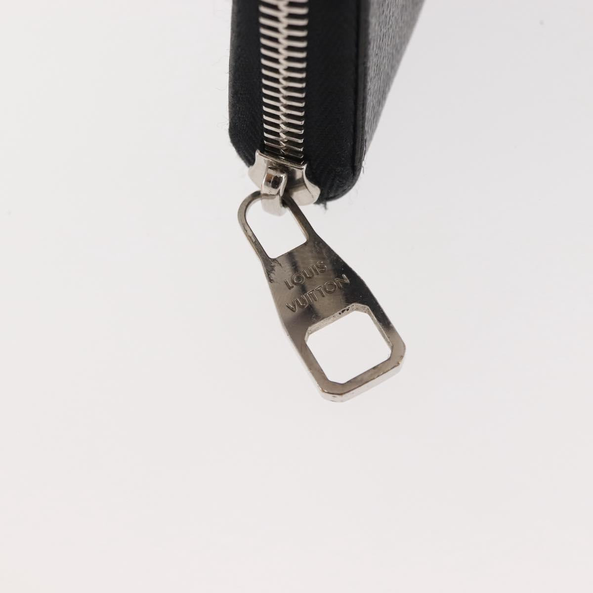 LOUIS VUITTON Damier Graphite Zippy Wallet Vertical N63095 LV Auth am9286