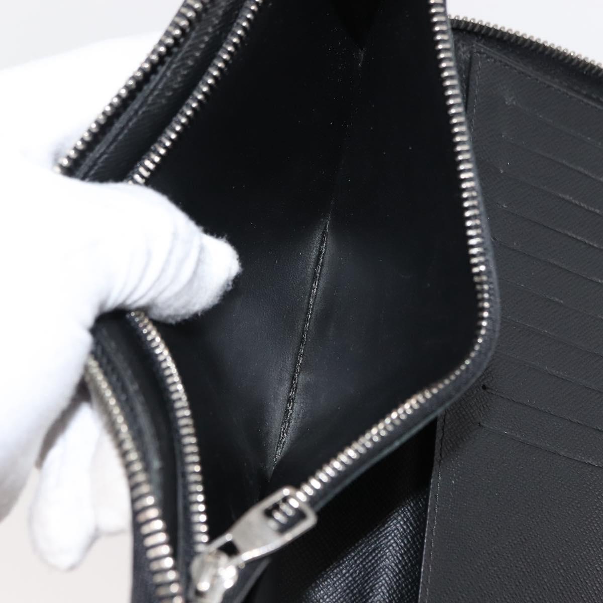 LOUIS VUITTON Damier Graphite Zippy Wallet Vertical N63095 LV Auth am9286