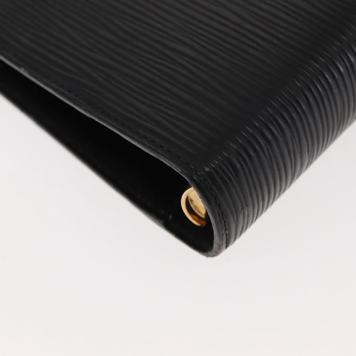 LOUIS VUITTON Epi Agenda MM Day Planner Cover Black R20042 LV Auth am9287