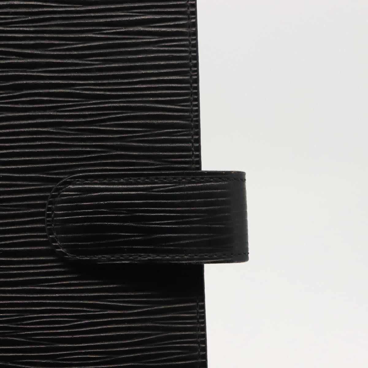 LOUIS VUITTON Epi Agenda MM Day Planner Cover Black R20042 LV Auth am9287