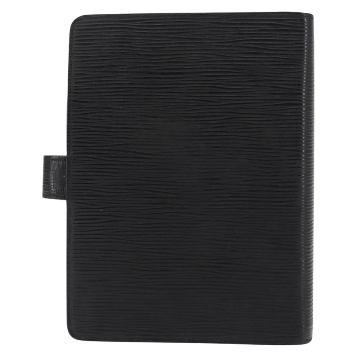LOUIS VUITTON Epi Agenda MM Day Planner Cover Black R20042 LV Auth am9287