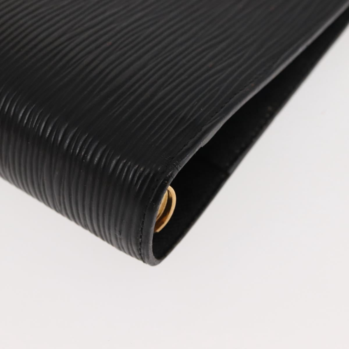 LOUIS VUITTON Epi Agenda MM Day Planner Cover Black R20042 LV Auth am9287