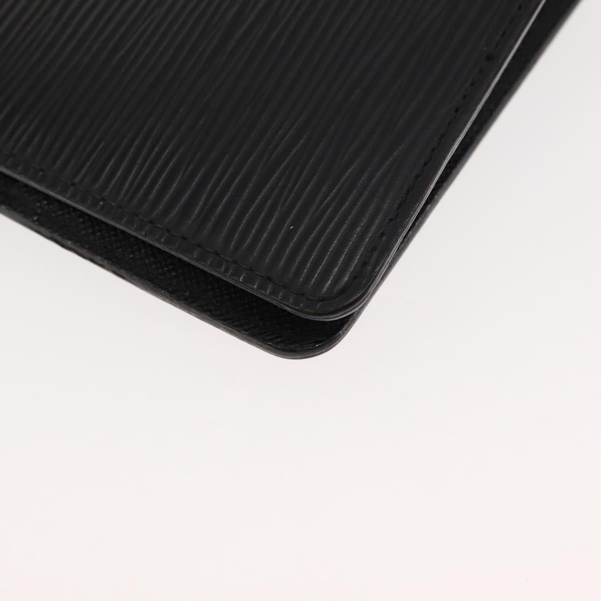 LOUIS VUITTON Epi Agenda MM Day Planner Cover Black R20042 LV Auth am9288