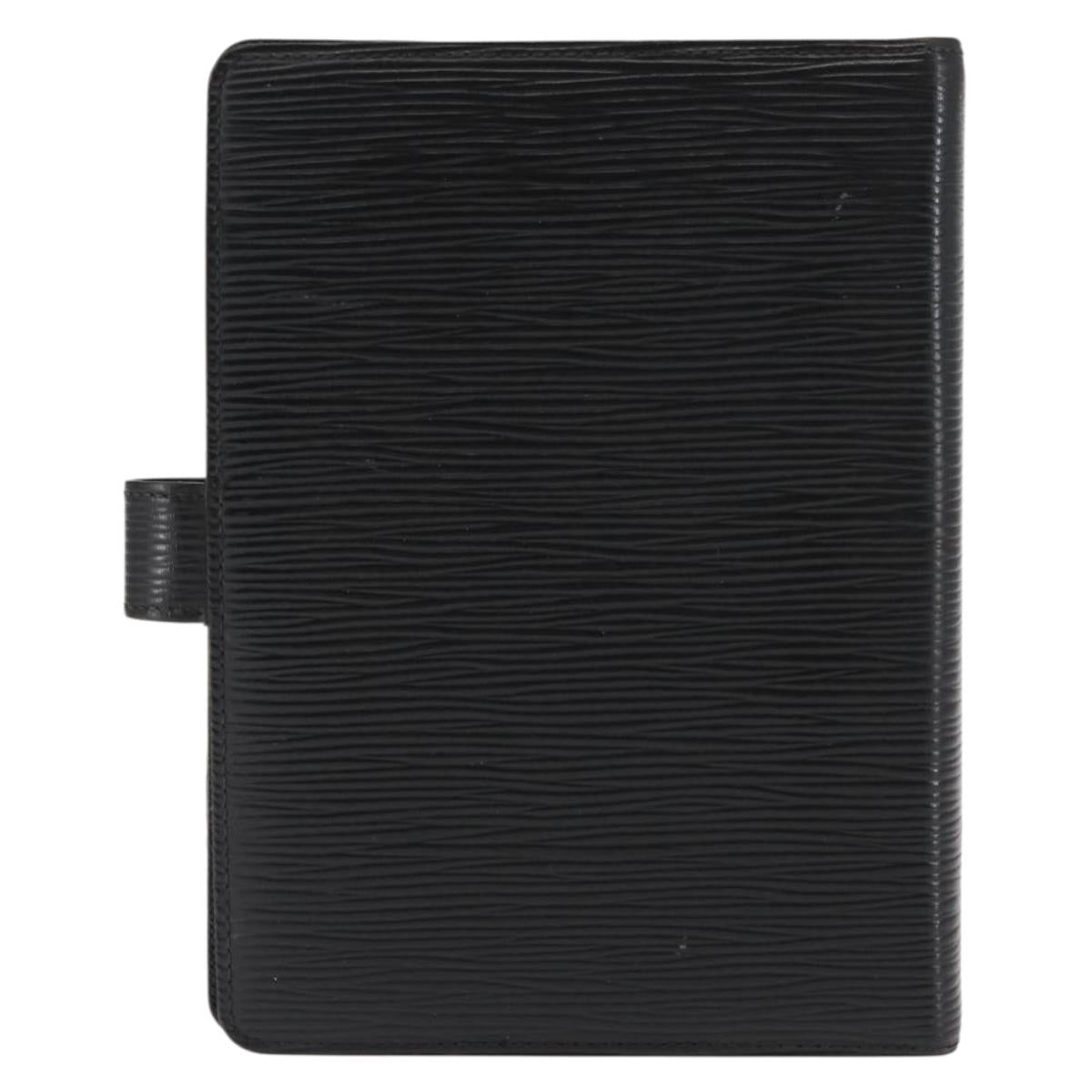LOUIS VUITTON Epi Agenda MM Day Planner Cover Black R20042 LV Auth am9288
