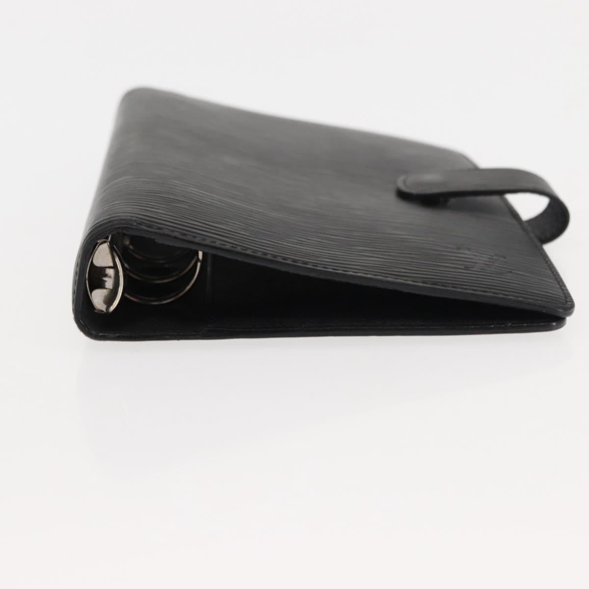 LOUIS VUITTON Epi Agenda MM Day Planner Cover Black R20042 LV Auth am9288
