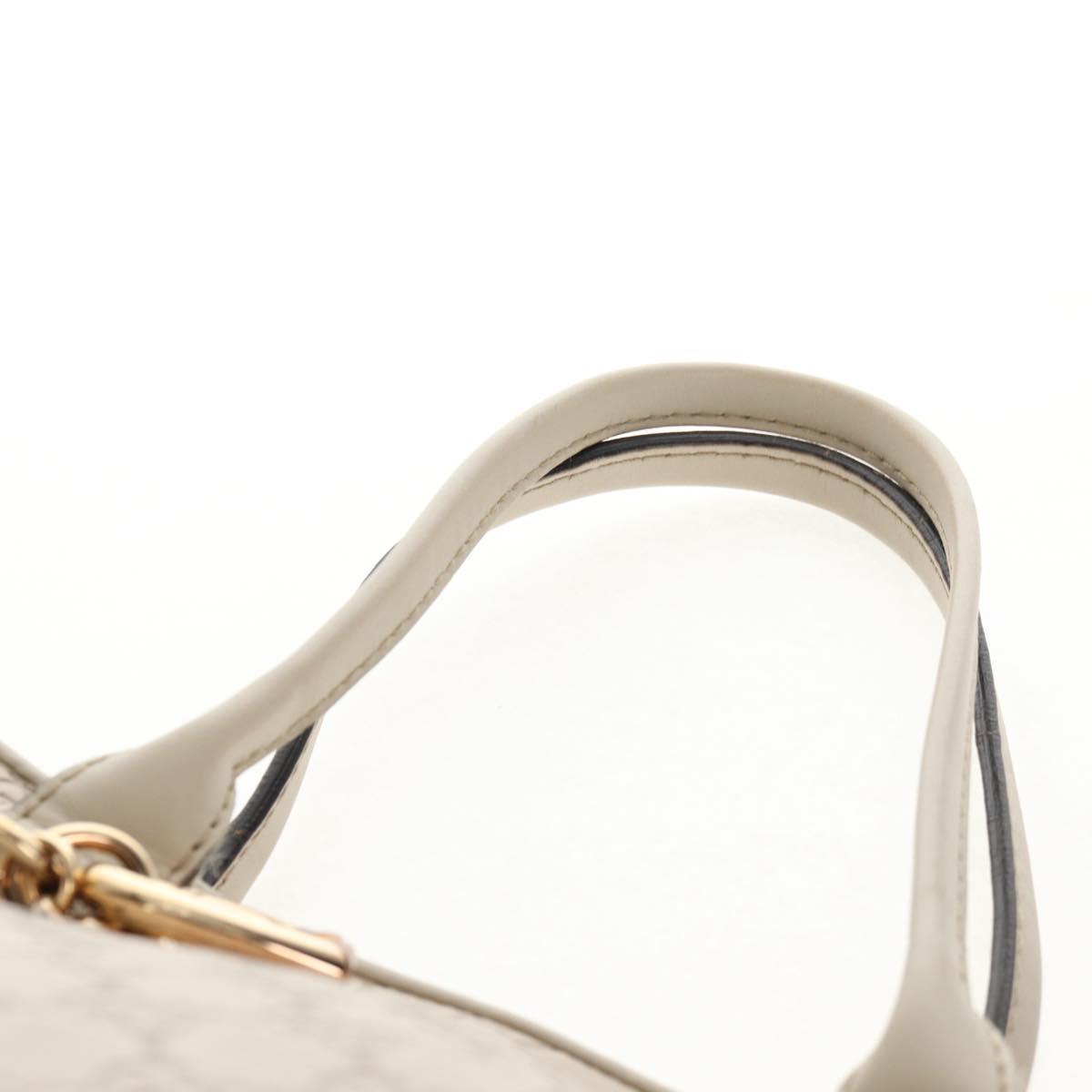 GUCCI GG Canvas Guccissima Tote Bag Leather White Gold 269956 Auth am9290V