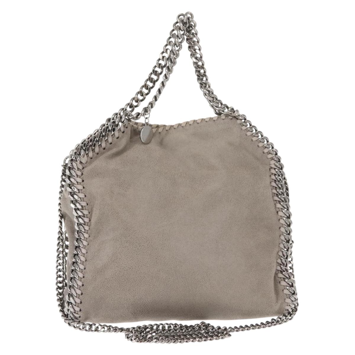 Stella MacCartney Chain Falabella Bag polyester 2way Gray 371223 Auth am9292