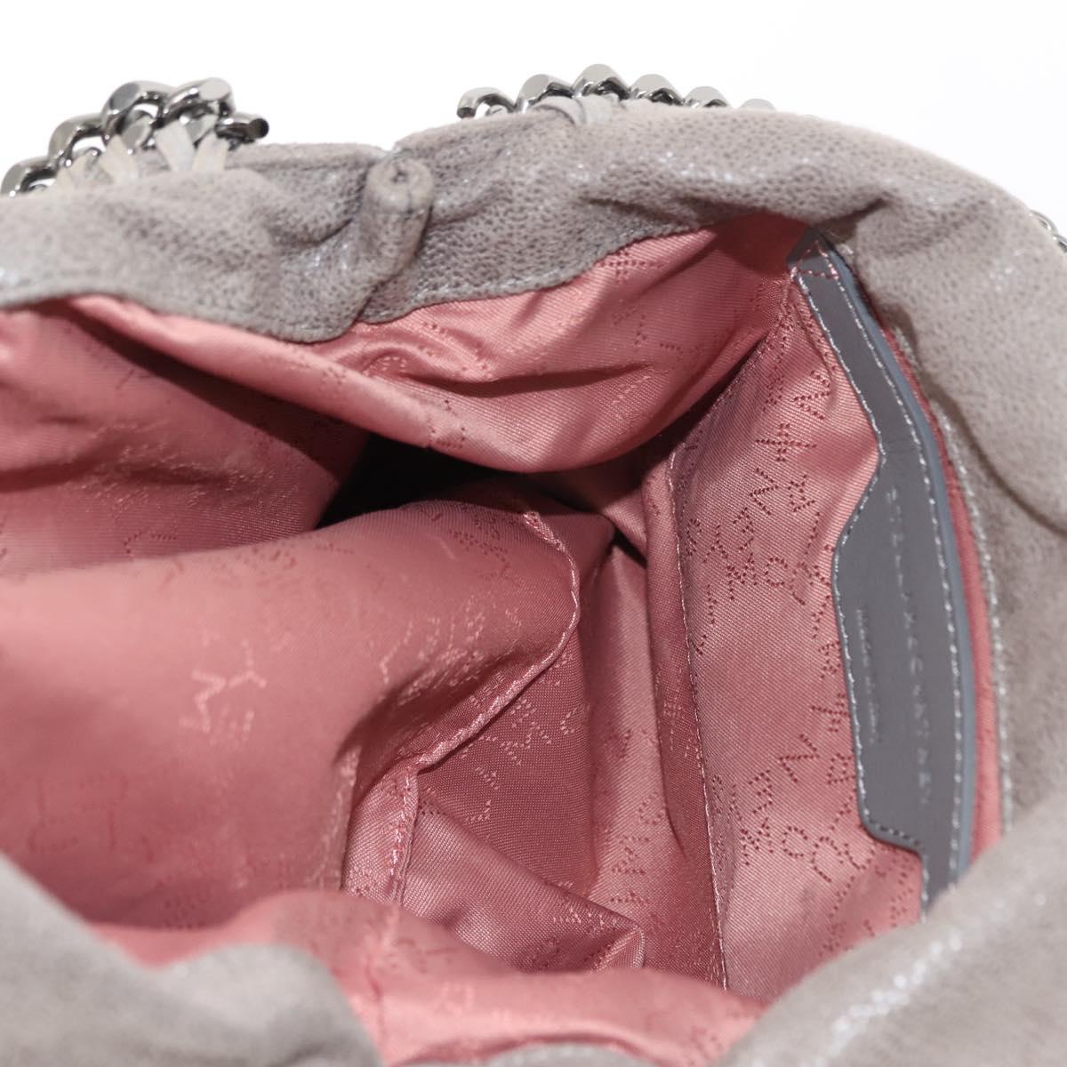 Stella MacCartney Chain Falabella Bag polyester 2way Gray 371223 Auth am9292