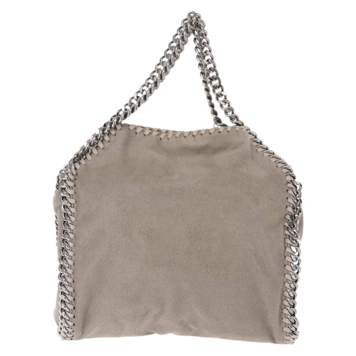 Stella MacCartney Chain Falabella Bag polyester 2way Gray 371223 Auth am9292