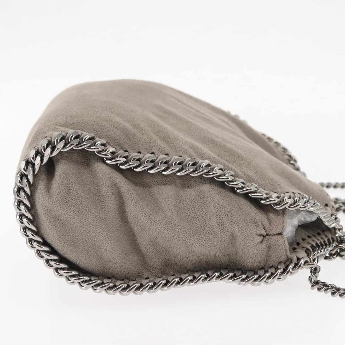 Stella MacCartney Chain Falabella Bag polyester 2way Gray 371223 Auth am9292