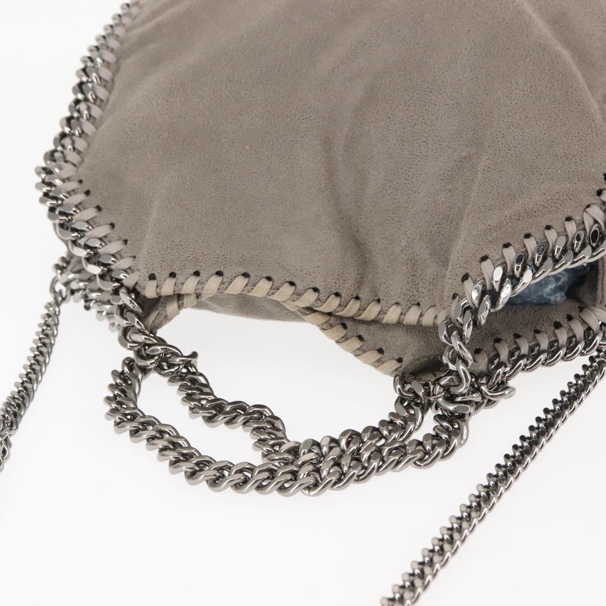 Stella MacCartney Chain Falabella Bag polyester 2way Gray 371223 Auth am9292