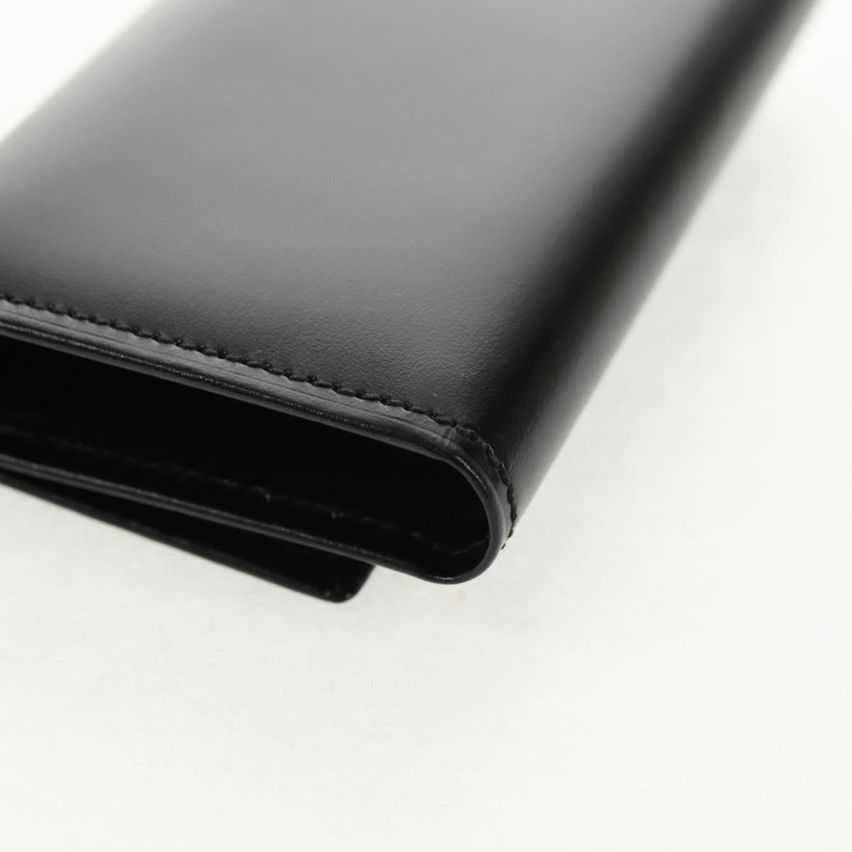 CARTIER Key Case Leather Black Auth am9296V