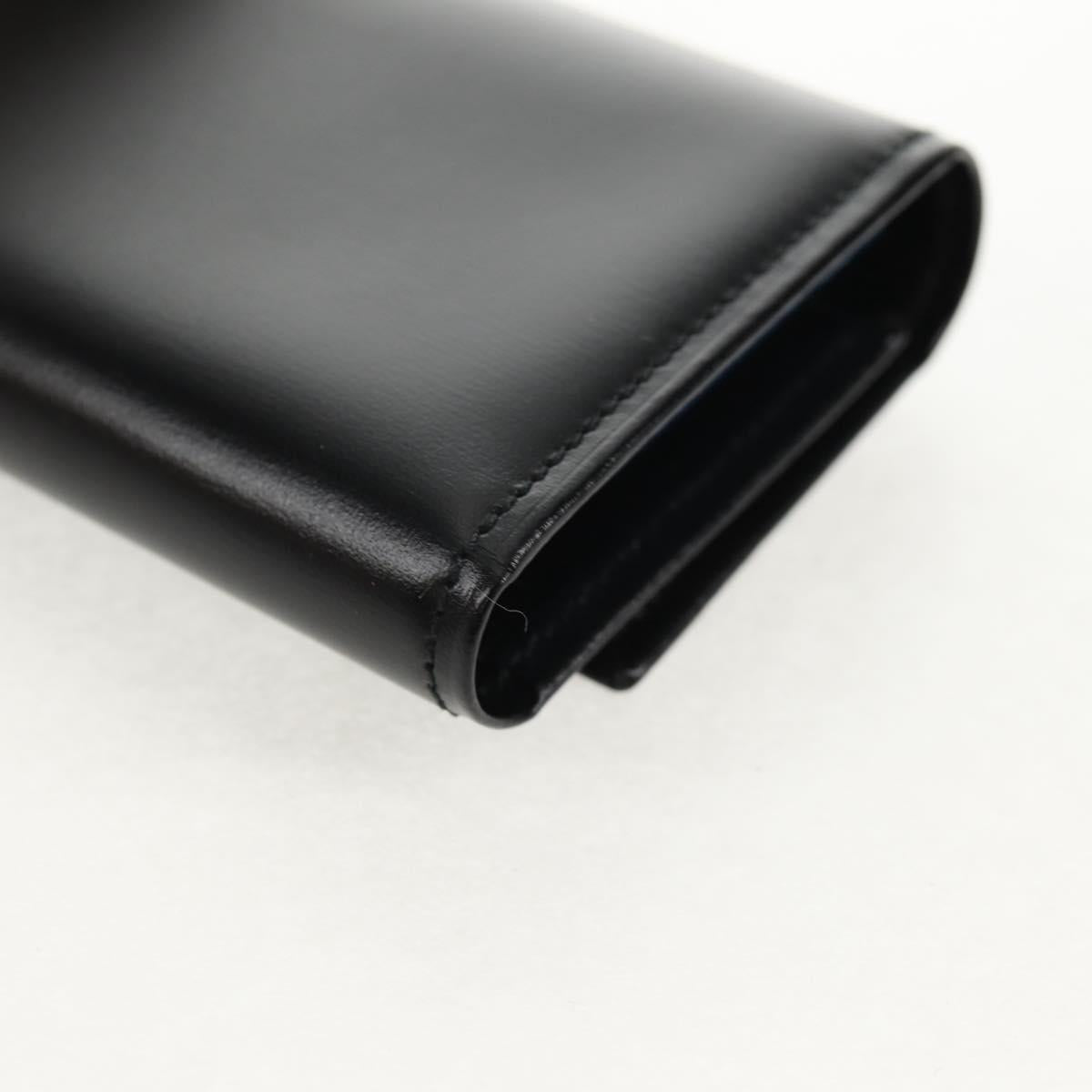 CARTIER Key Case Leather Black Auth am9296V