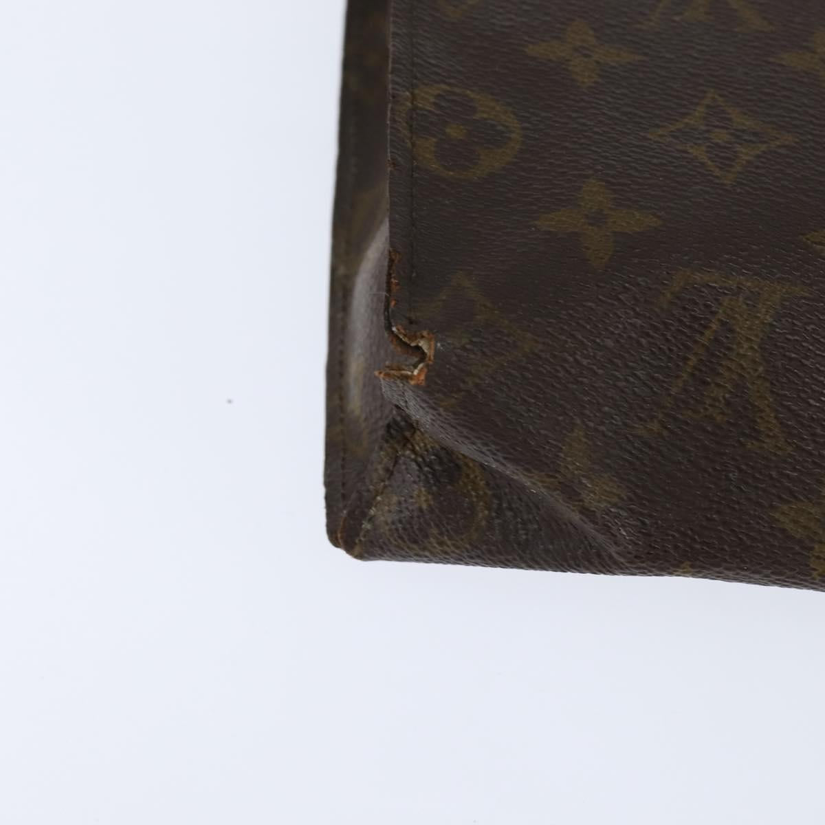 Burberrys Louis Vuitton Monogram Clutch Bag PVC Vintage 3 Set Beige Auth am9305