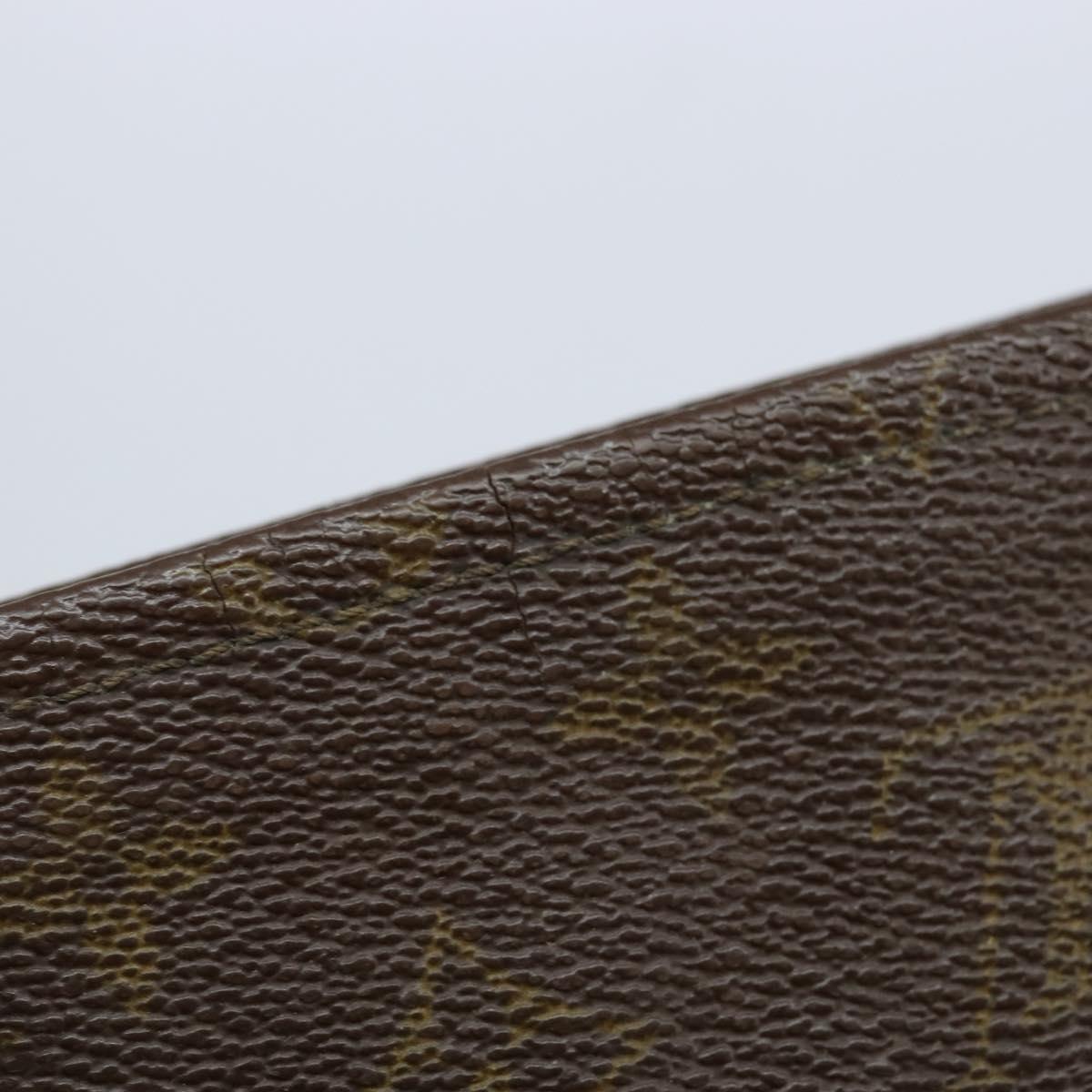 Burberrys Louis Vuitton Monogram Clutch Bag PVC Vintage 3 Set Beige Auth am9305