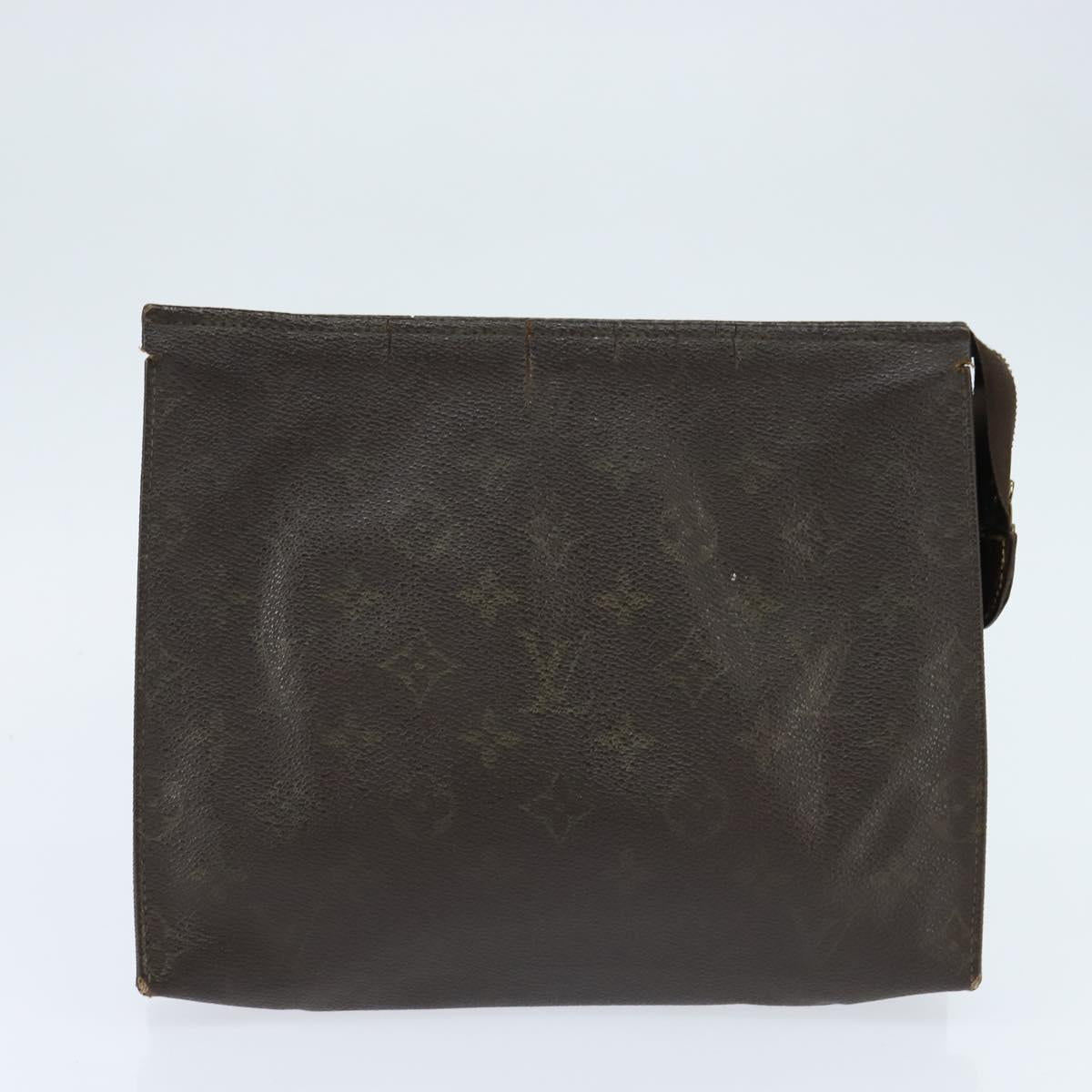 Burberrys Louis Vuitton Monogram Clutch Bag PVC Vintage 3 Set Beige Auth am9305