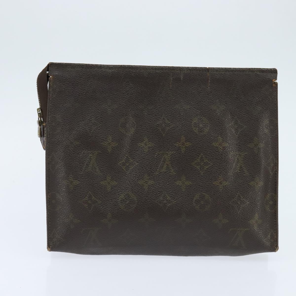 Burberrys Louis Vuitton Monogram Clutch Bag PVC Vintage 3 Set Beige Auth am9305