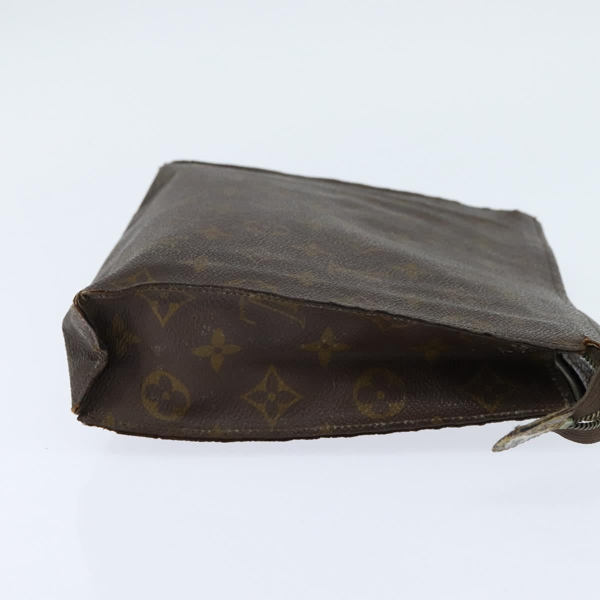 Burberrys Louis Vuitton Monogram Clutch Bag PVC Vintage 3 Set Beige Auth am9305