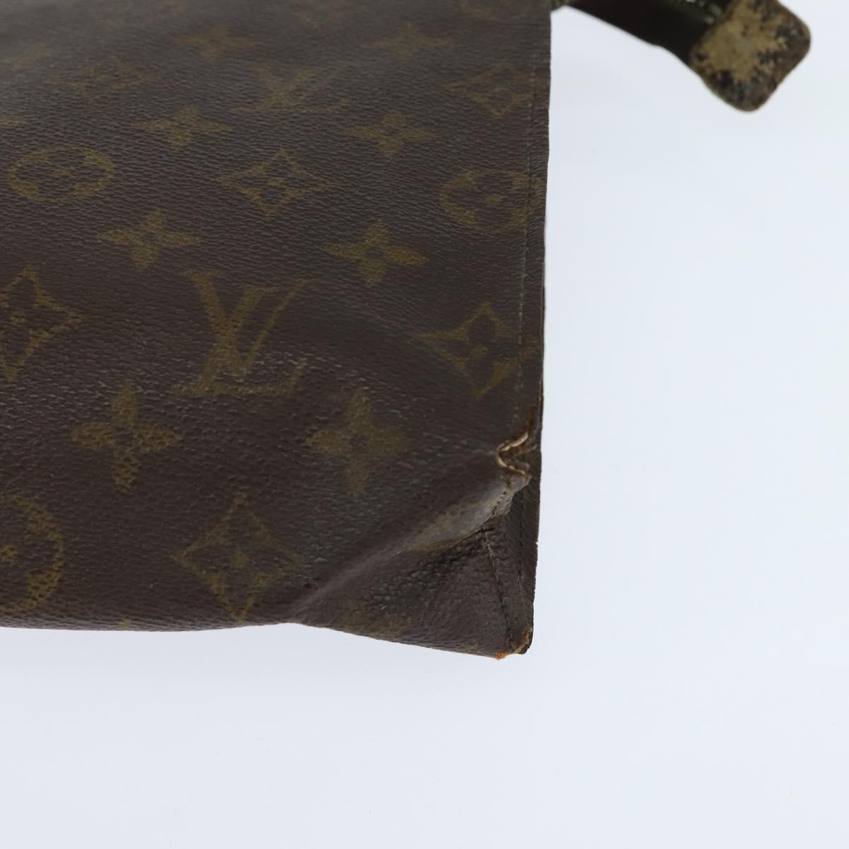 Burberrys Louis Vuitton Monogram Clutch Bag PVC Vintage 3 Set Beige Auth am9305