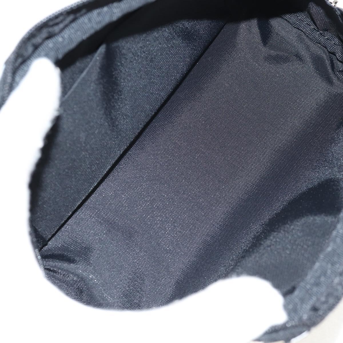 BURBERRY Nova Check Pouch Canvas Beige Silver Auth am9306V