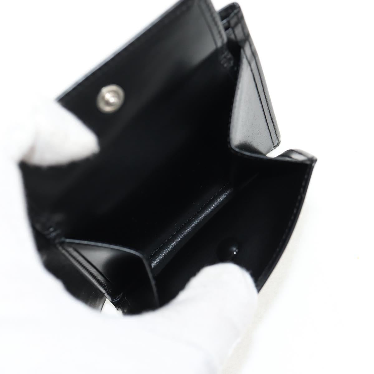 CARTIER Bifold Wallet Leather Black Auth am9307V