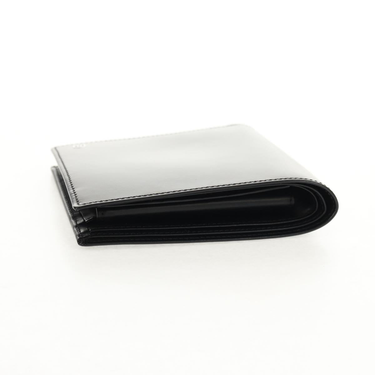 CARTIER Bifold Wallet Leather Black Auth am9307V