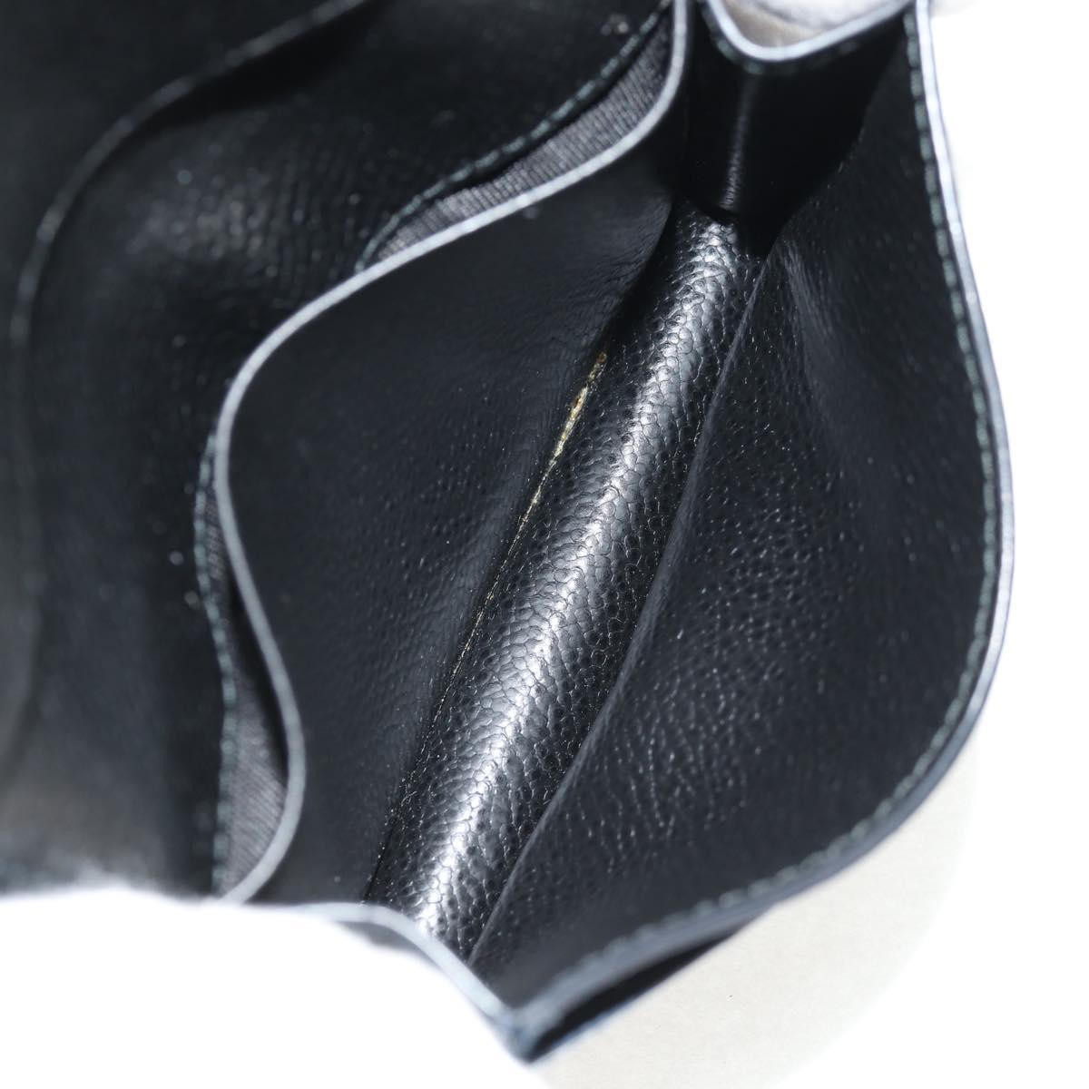 PRADA Card Case Leather Navy Auth am9308V