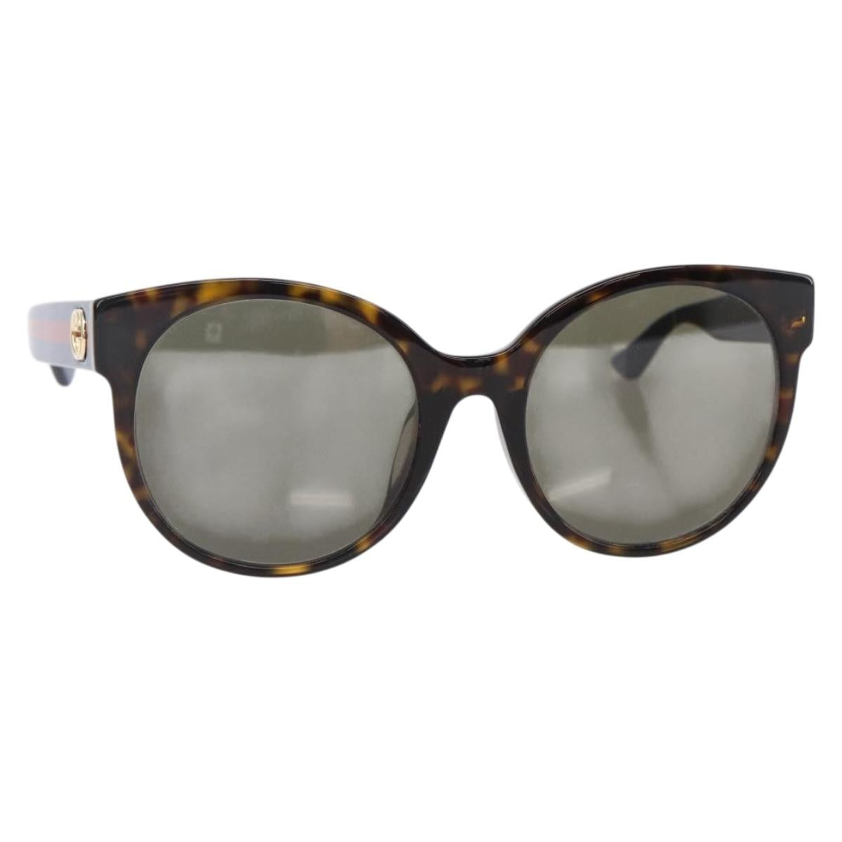 GUCCI Sherry Line Sunglasses plastic Brown Blue Red Auth am9316