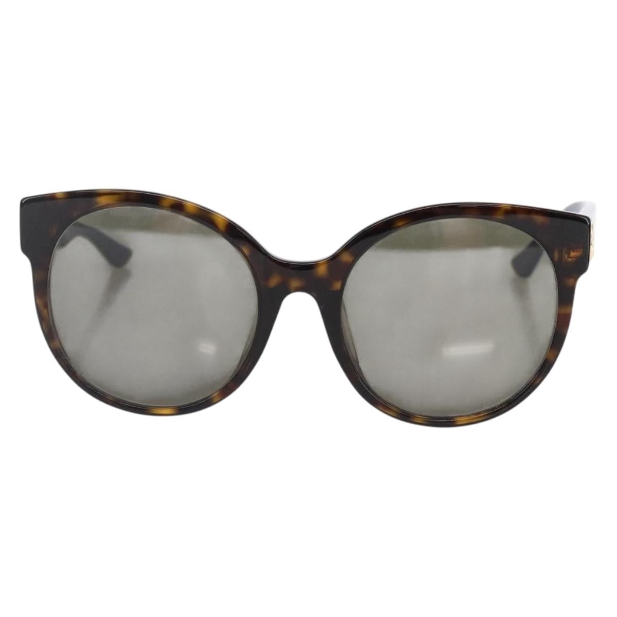 GUCCI Sherry Line Sunglasses plastic Brown Blue Red Auth am9316