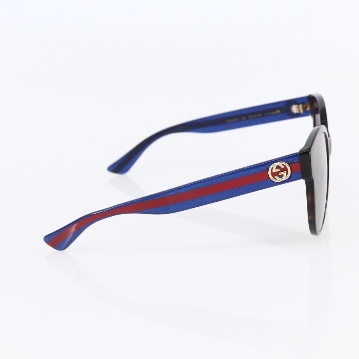 GUCCI Sherry Line Sunglasses plastic Brown Blue Red Auth am9316