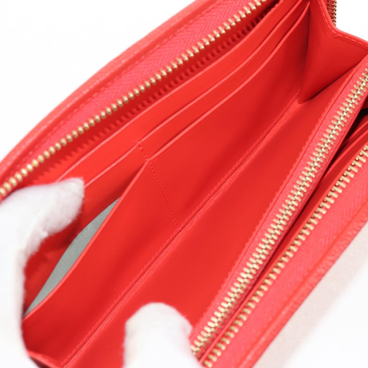 LOEWE Anagram Long Wallet Leather Red Auth am9318V