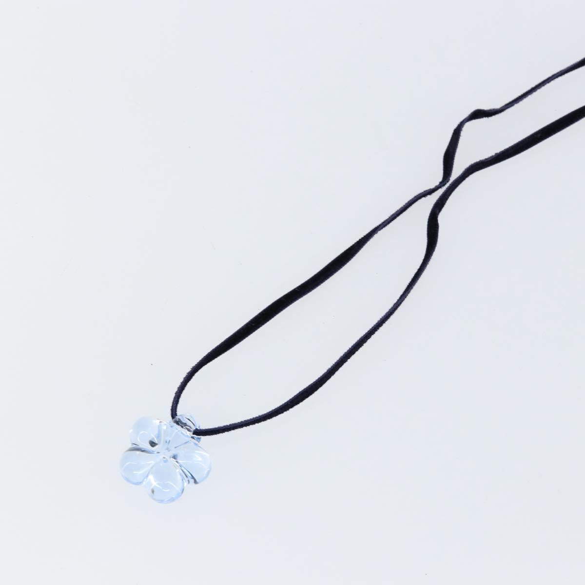 Baccarat Necklace Crystal glass Light Blue Auth am9319