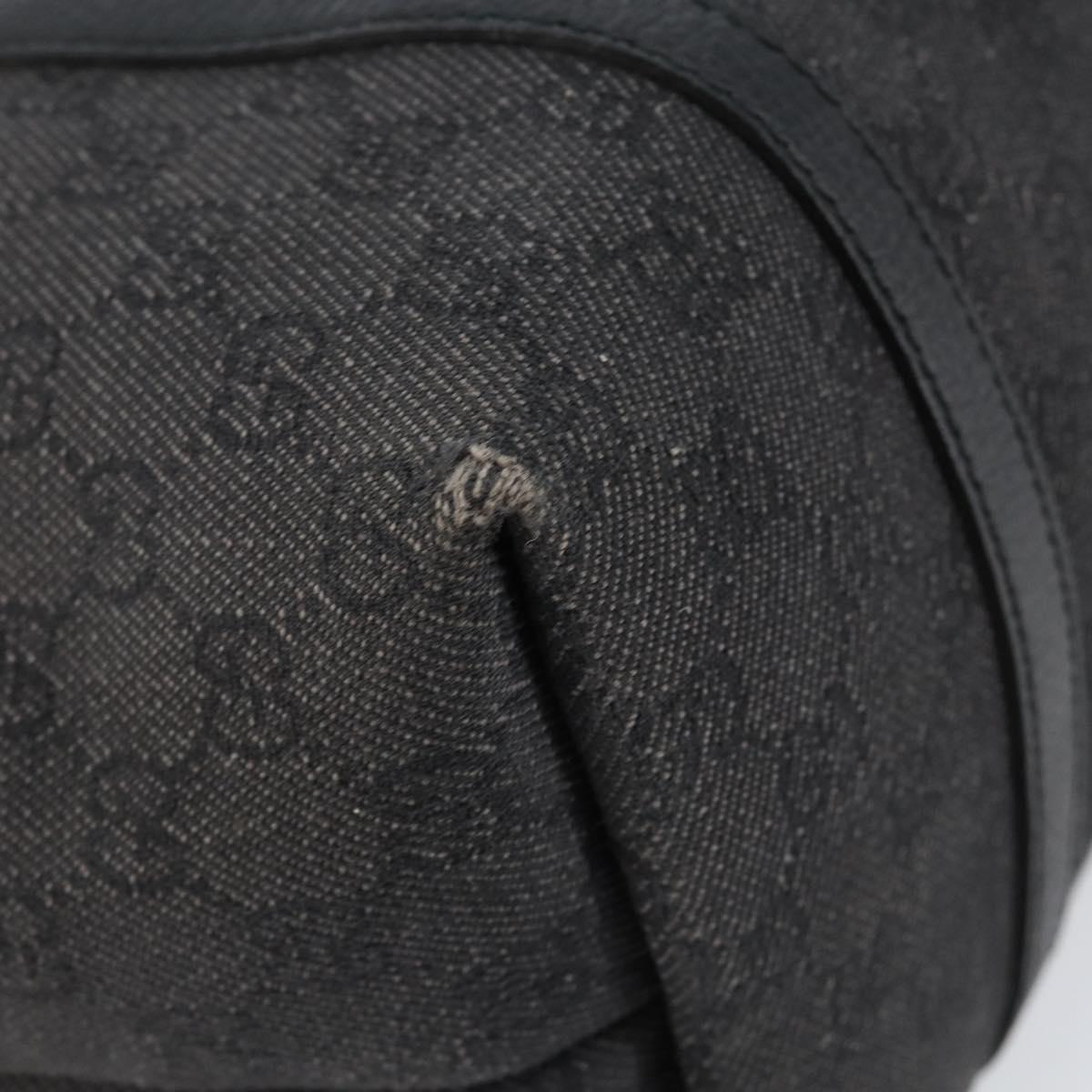 GUCCI GG Canvas Tote Bag Outlet Black Silver 265695 Auth am9324