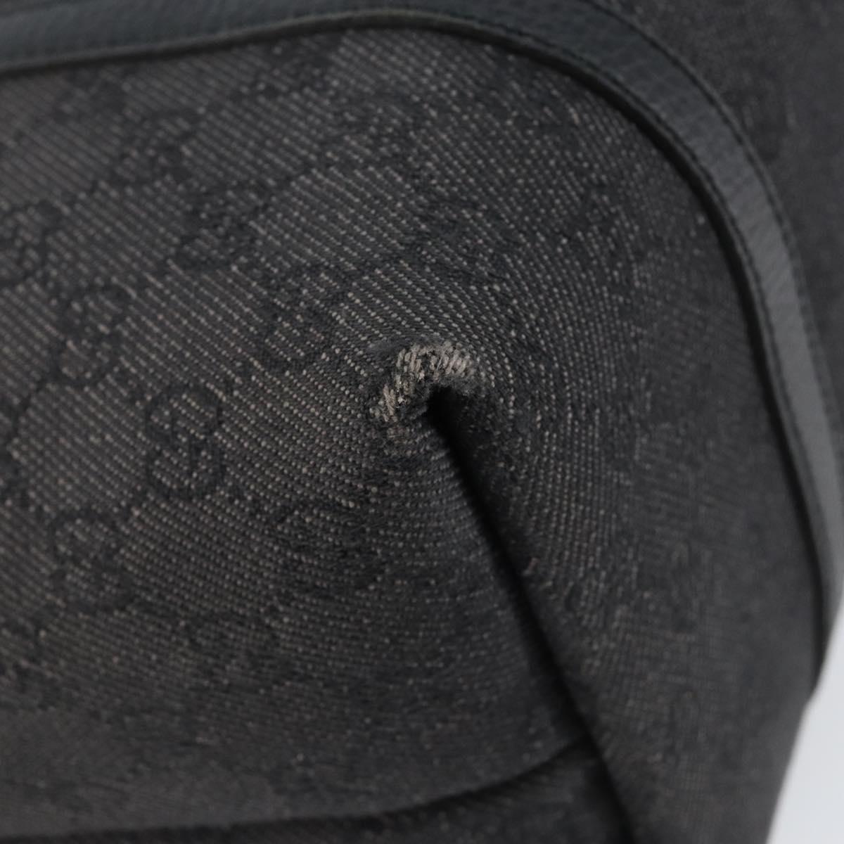GUCCI GG Canvas Tote Bag Outlet Black Silver 265695 Auth am9324