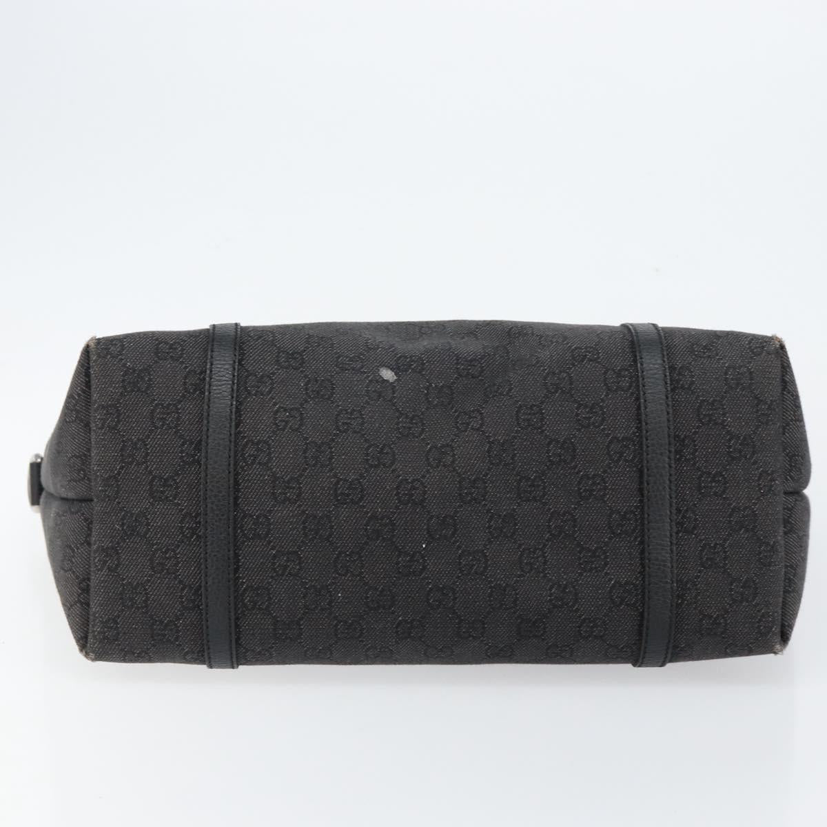 GUCCI GG Canvas Tote Bag Outlet Black Silver 265695 Auth am9324