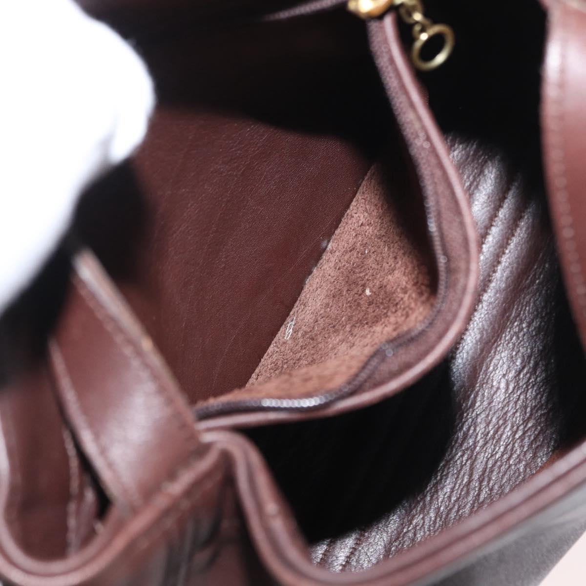 Coach Backpack Leather Brown Gold Auth am9327