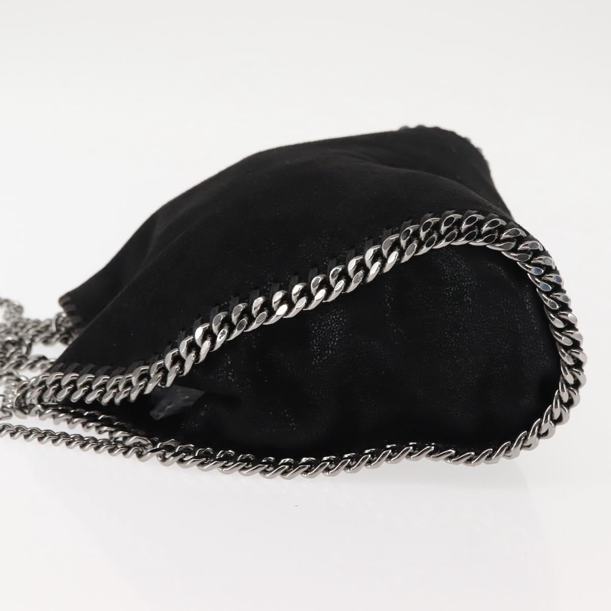 Stella MacCartney Chain Falabella Bag polyester 2way Black 371223 Auth am9328