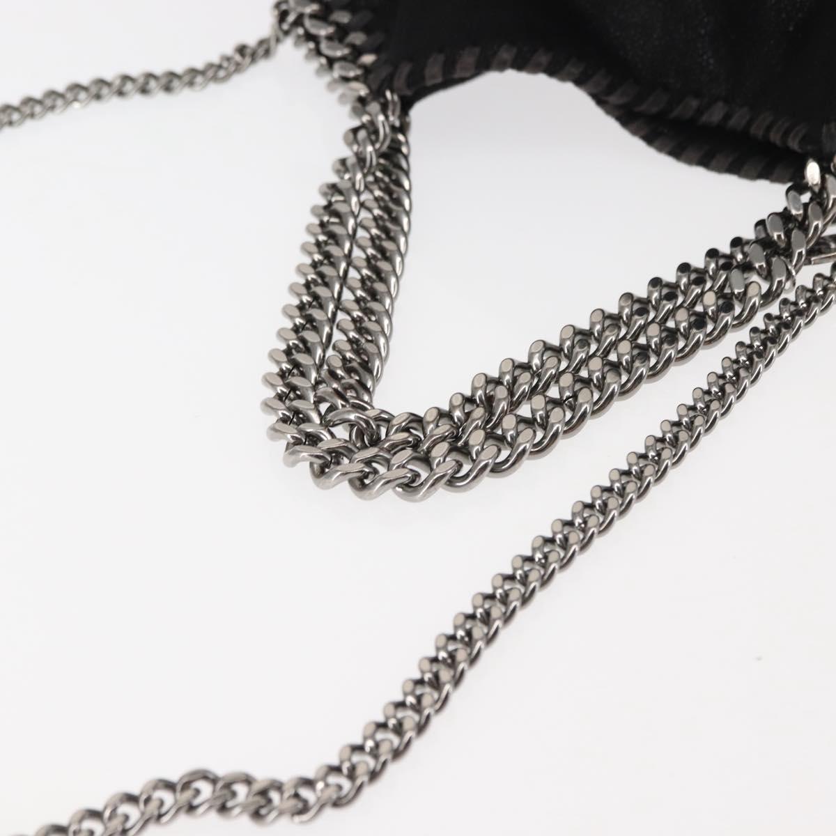 Stella MacCartney Chain Falabella Bag polyester 2way Black 371223 Auth am9328