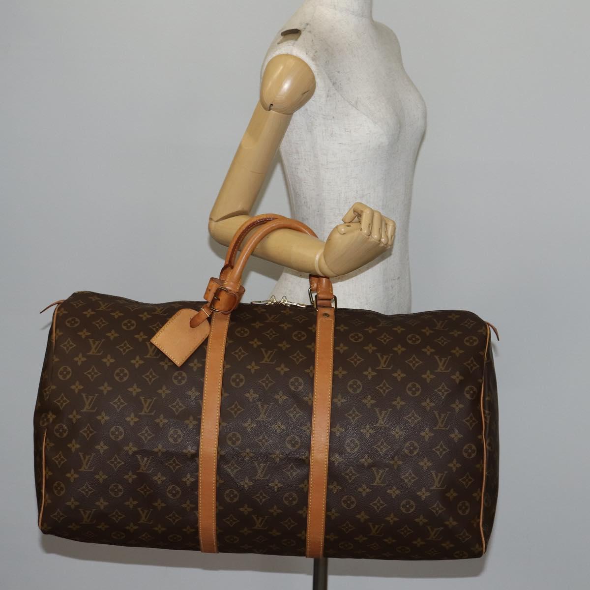 LOUIS VUITTON Monogram Keepall 60 Boston Bag M41422 LV Auth am9334