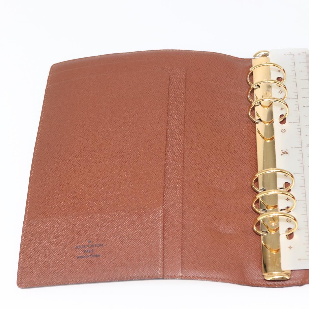 LOUIS VUITTON Monogram Agenda GM Day Planner Cover R20006 LV Auth am9349