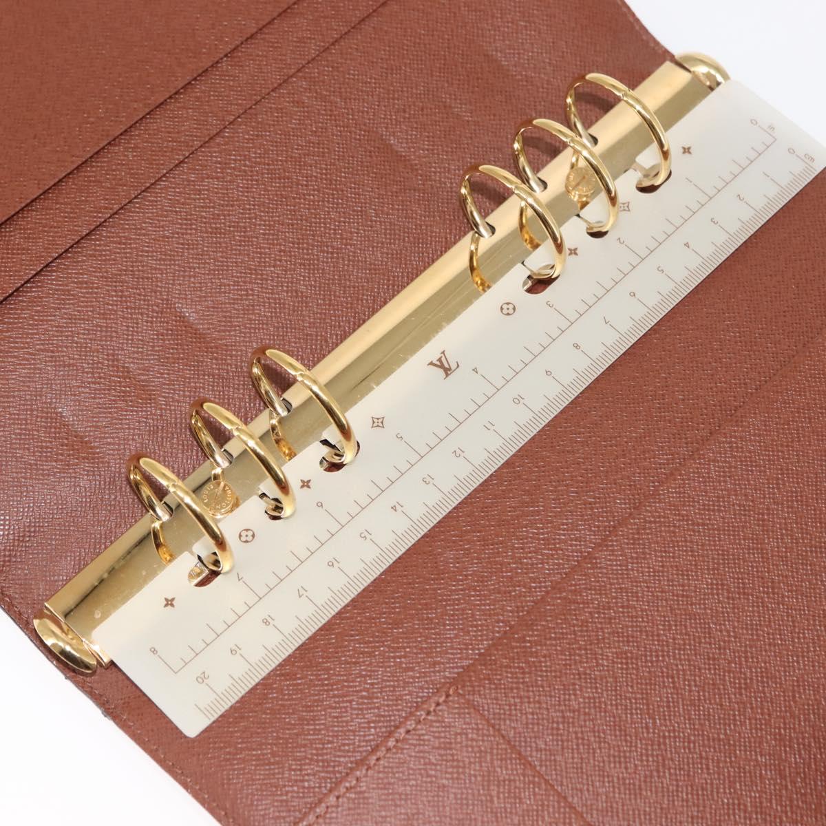 LOUIS VUITTON Monogram Agenda GM Day Planner Cover R20006 LV Auth am9349
